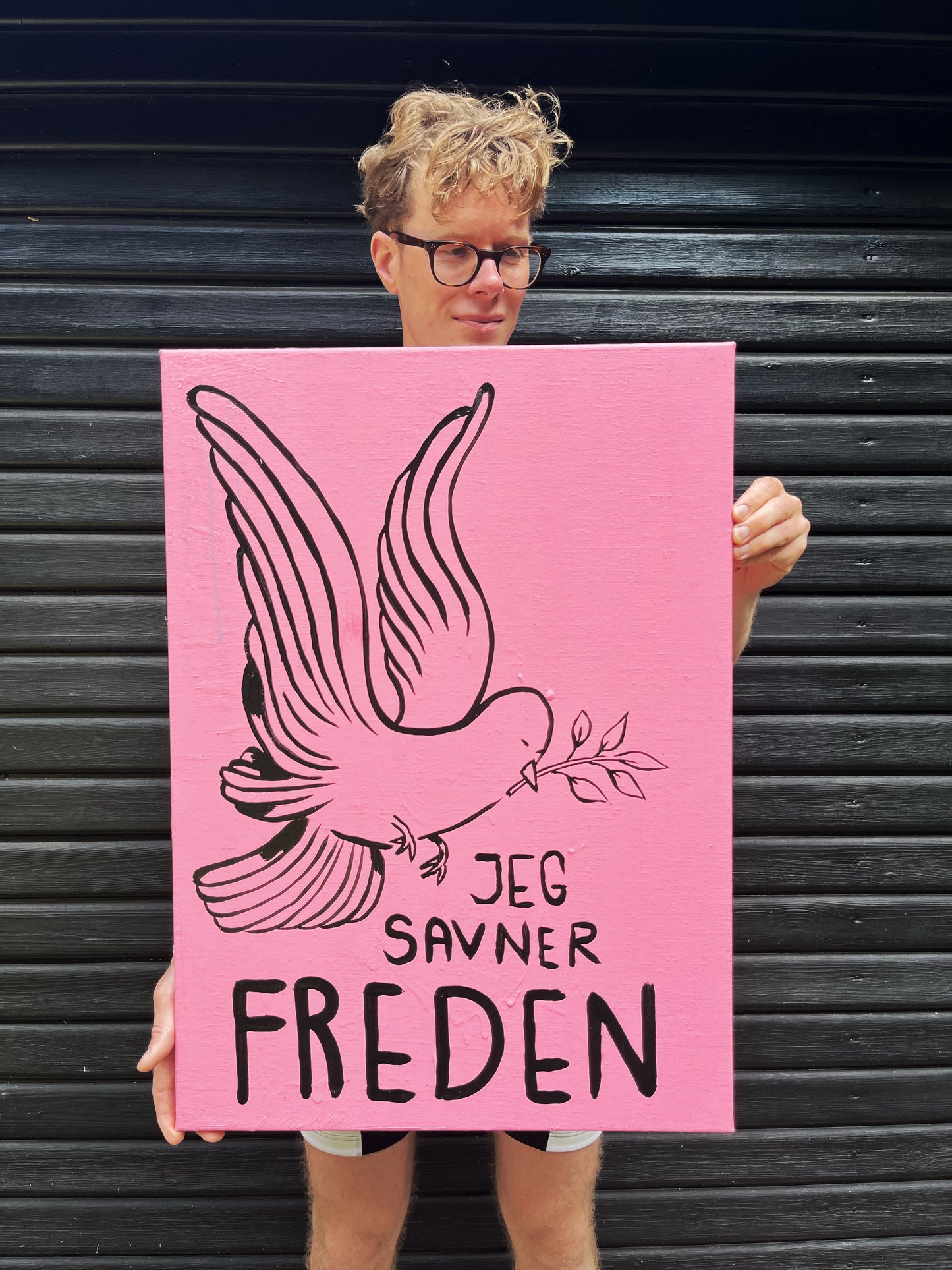 Jeg savner freden - 70x50 cm