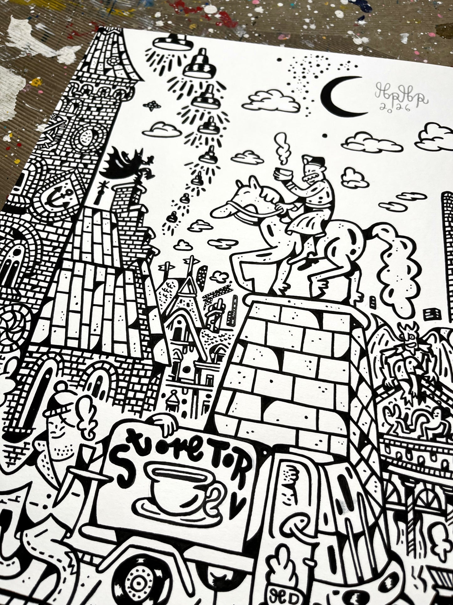 Store Torv original - A3 størrelse