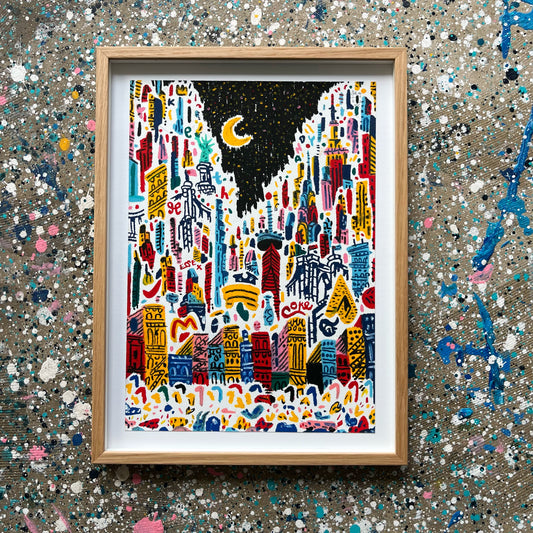 Byen der aldrig sover - 49x36 cm