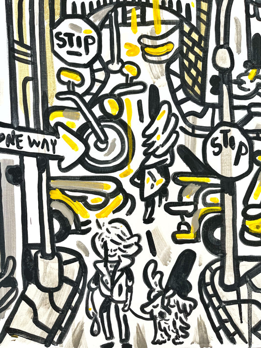 Tribeca dog walk - 73x53 cm