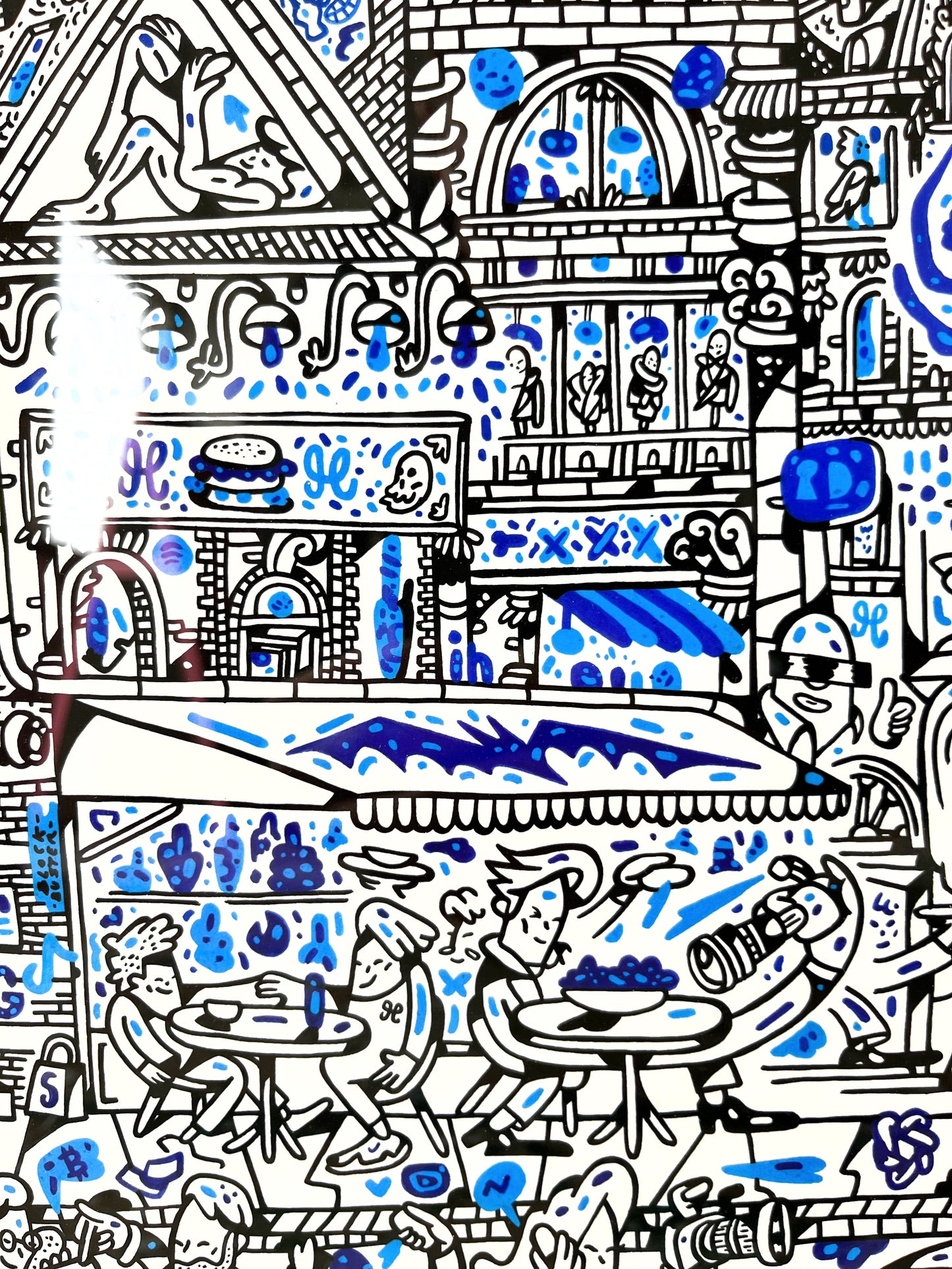 Få tilbage! Indrammet Fremtiden er her - A3 størrelse