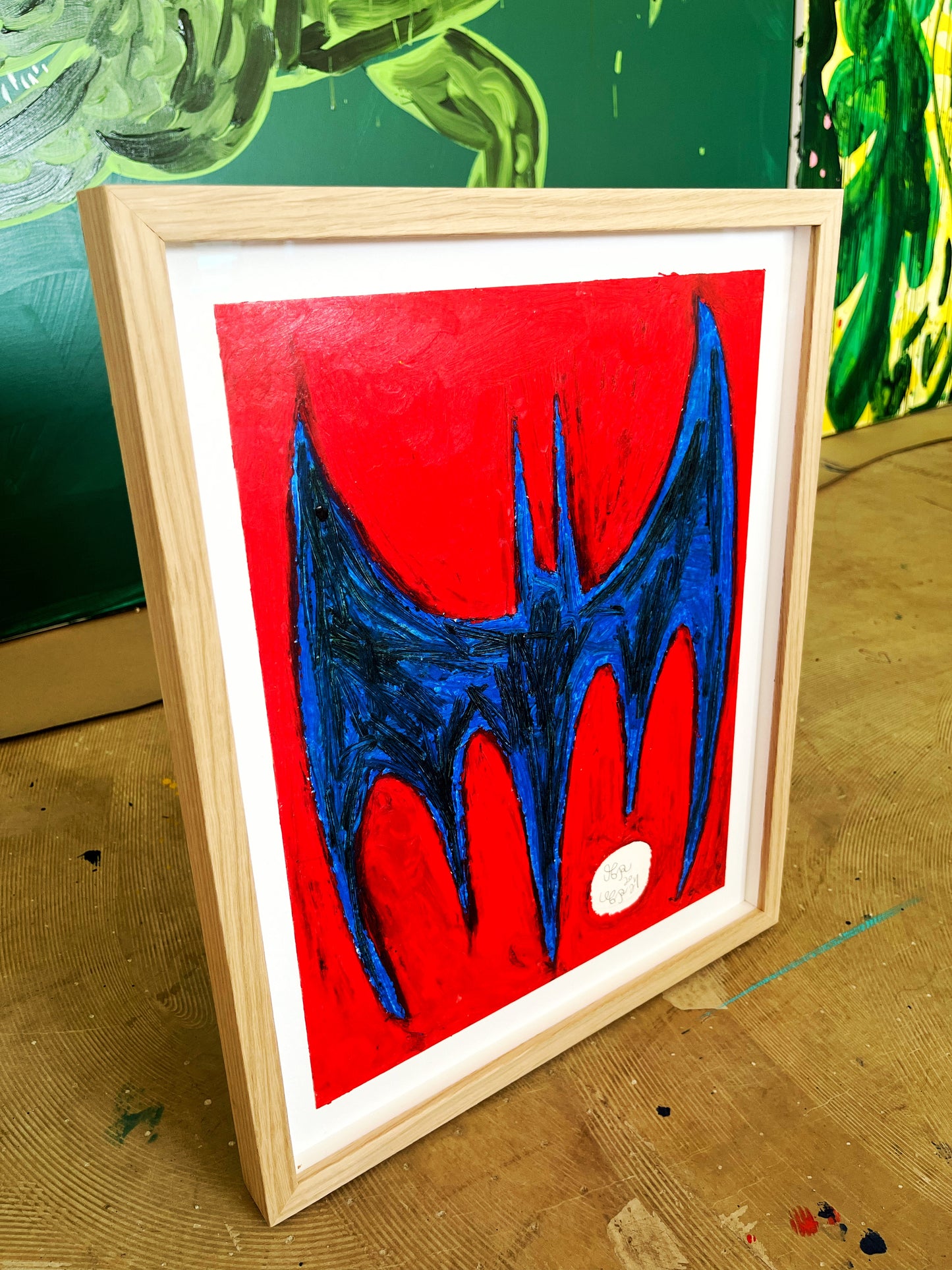 Flagermus, indrammet - 43x35 cm 🦇