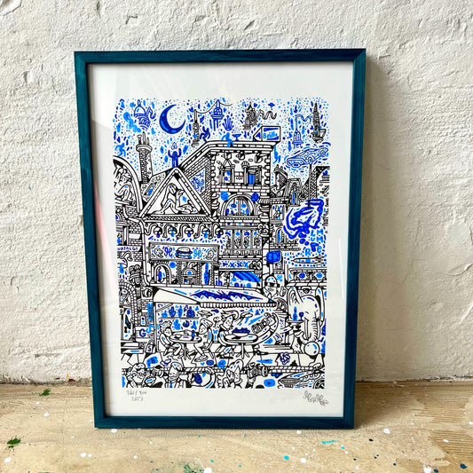 Få tilbage! Indrammet Fremtiden er her - A3 størrelse