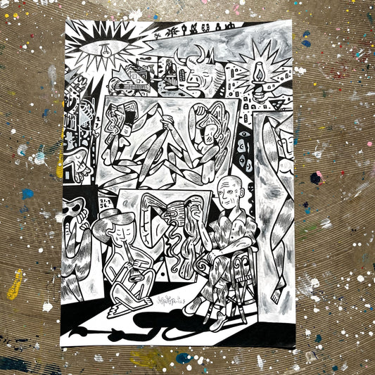 Picasso sort hvid original - A3 størrelse