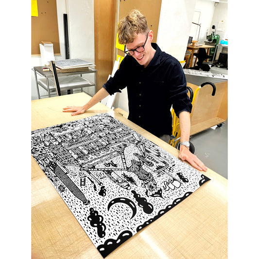 Kun 29 stk. i alt - Sydhavnen - 100x70 cm ☔️