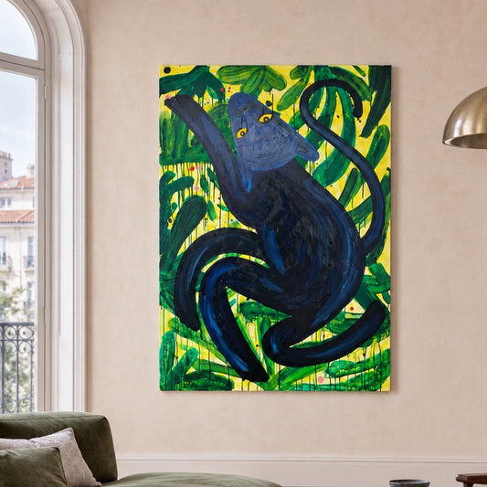 Sort panter - 140x100 cm