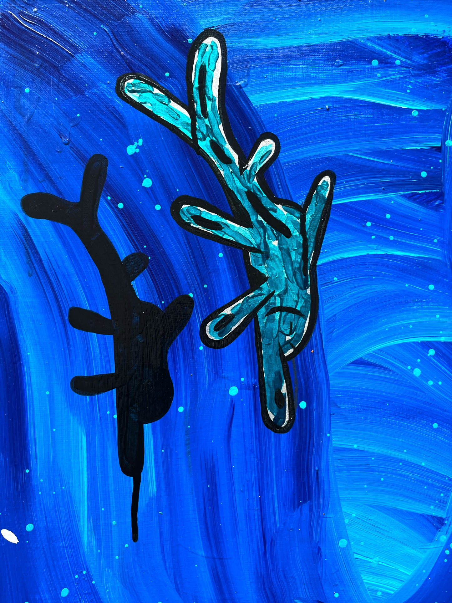 På dybt vand - 70x50 cm