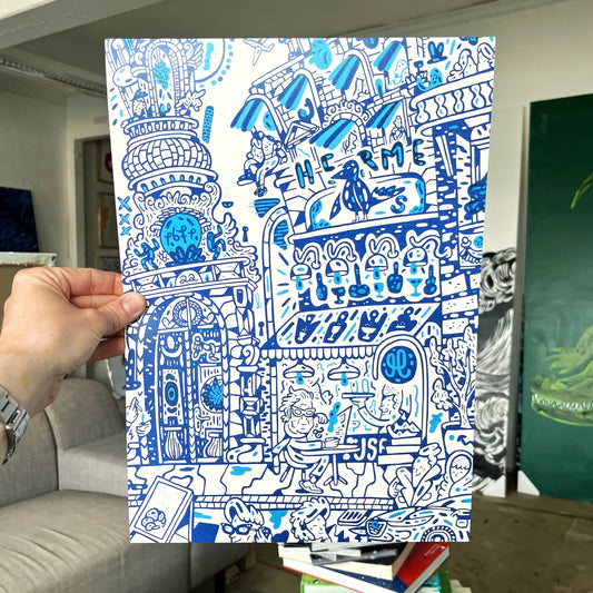 Jørgen Leth læser avisen - A3 størrelse 🗞️