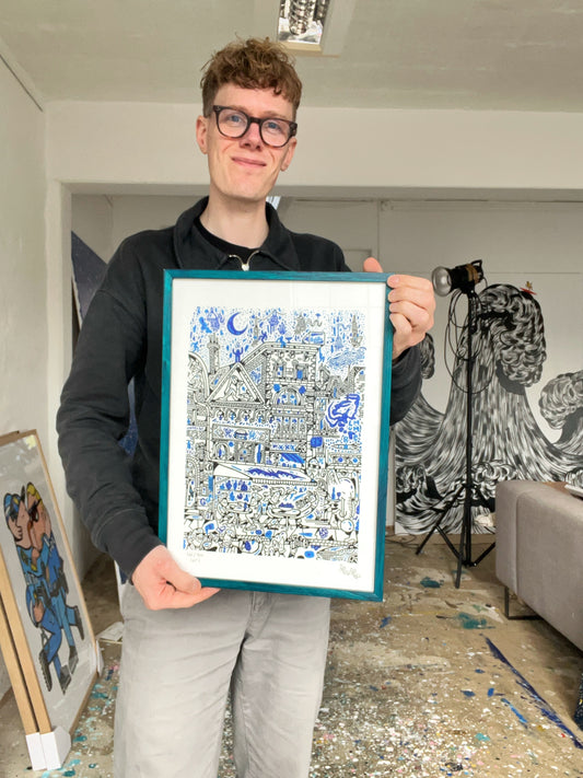 Få tilbage! Indrammet Fremtiden er her - A3 størrelse