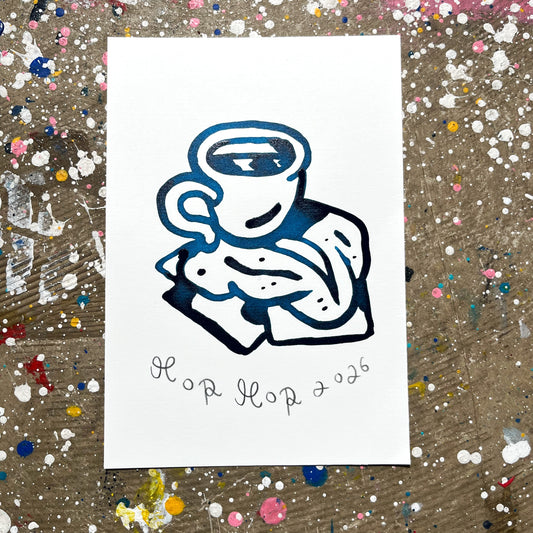 Kaffe og BMO - 18x12,5 cm