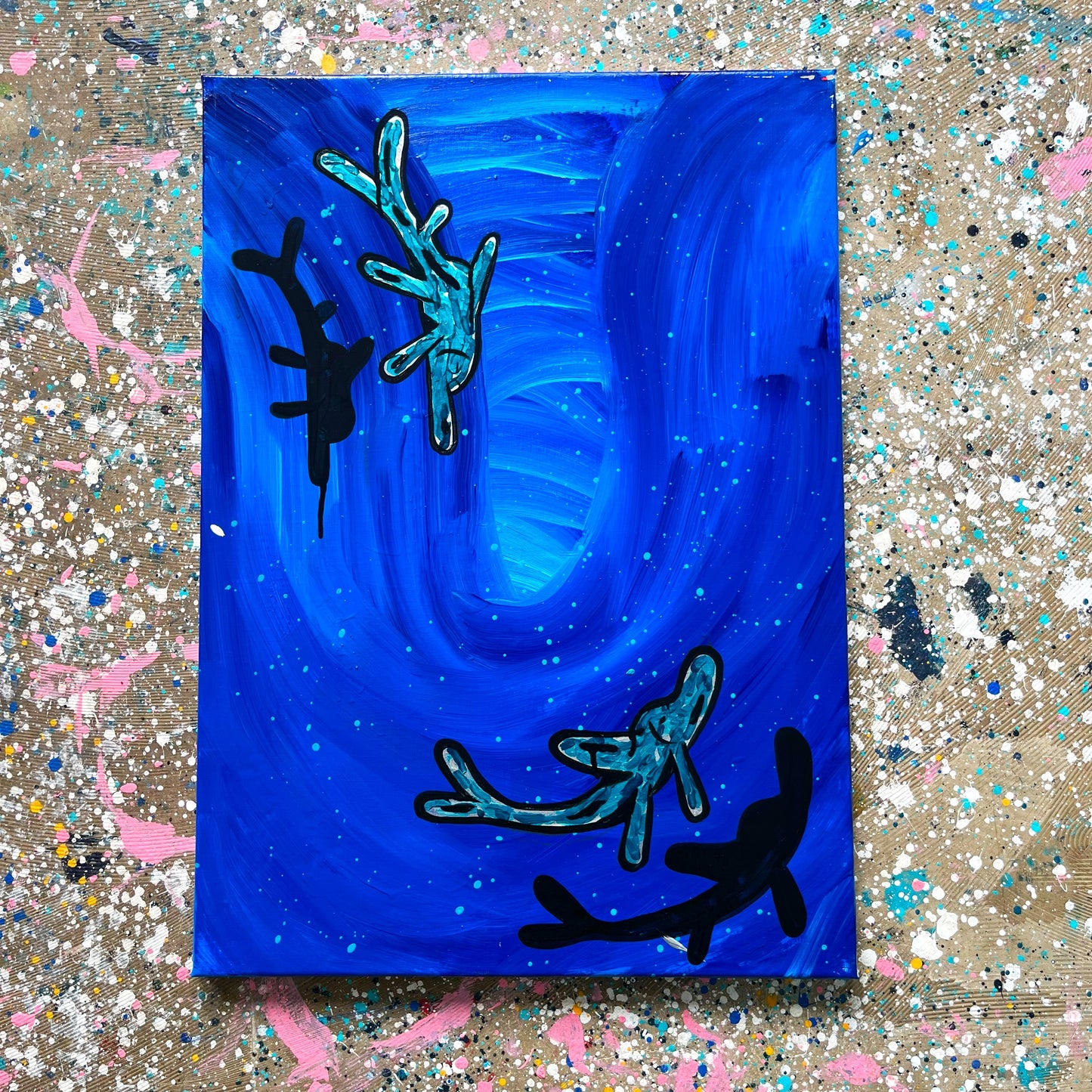 På dybt vand - 70x50 cm