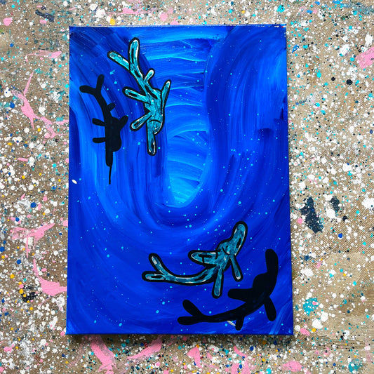 På dybt vand - 70x50 cm