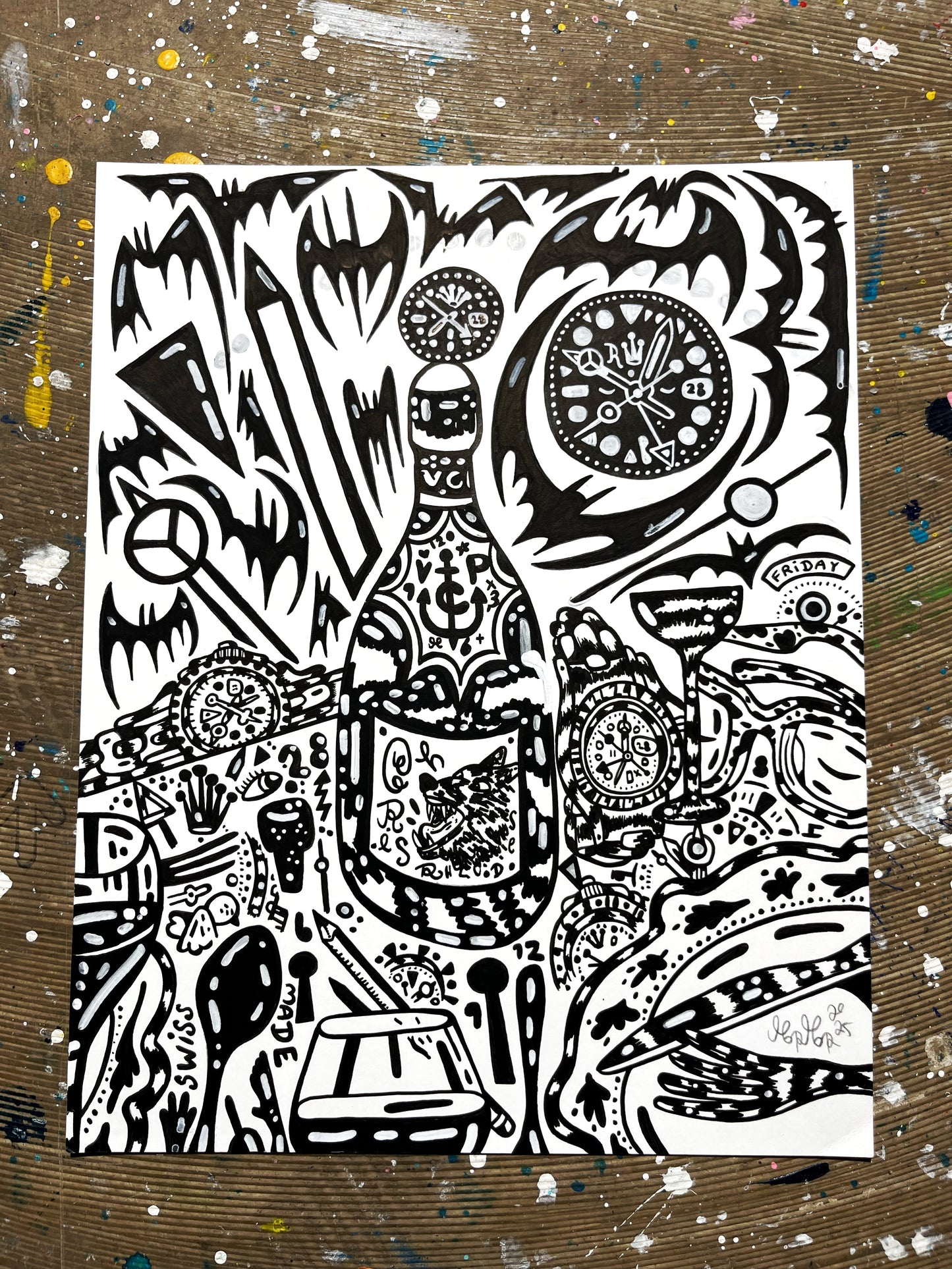 Morgenmad i HOLLYWOOD - 35,5x28 cm