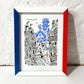 Notre Dame ved Seinen Paris, 25x19,5 cm