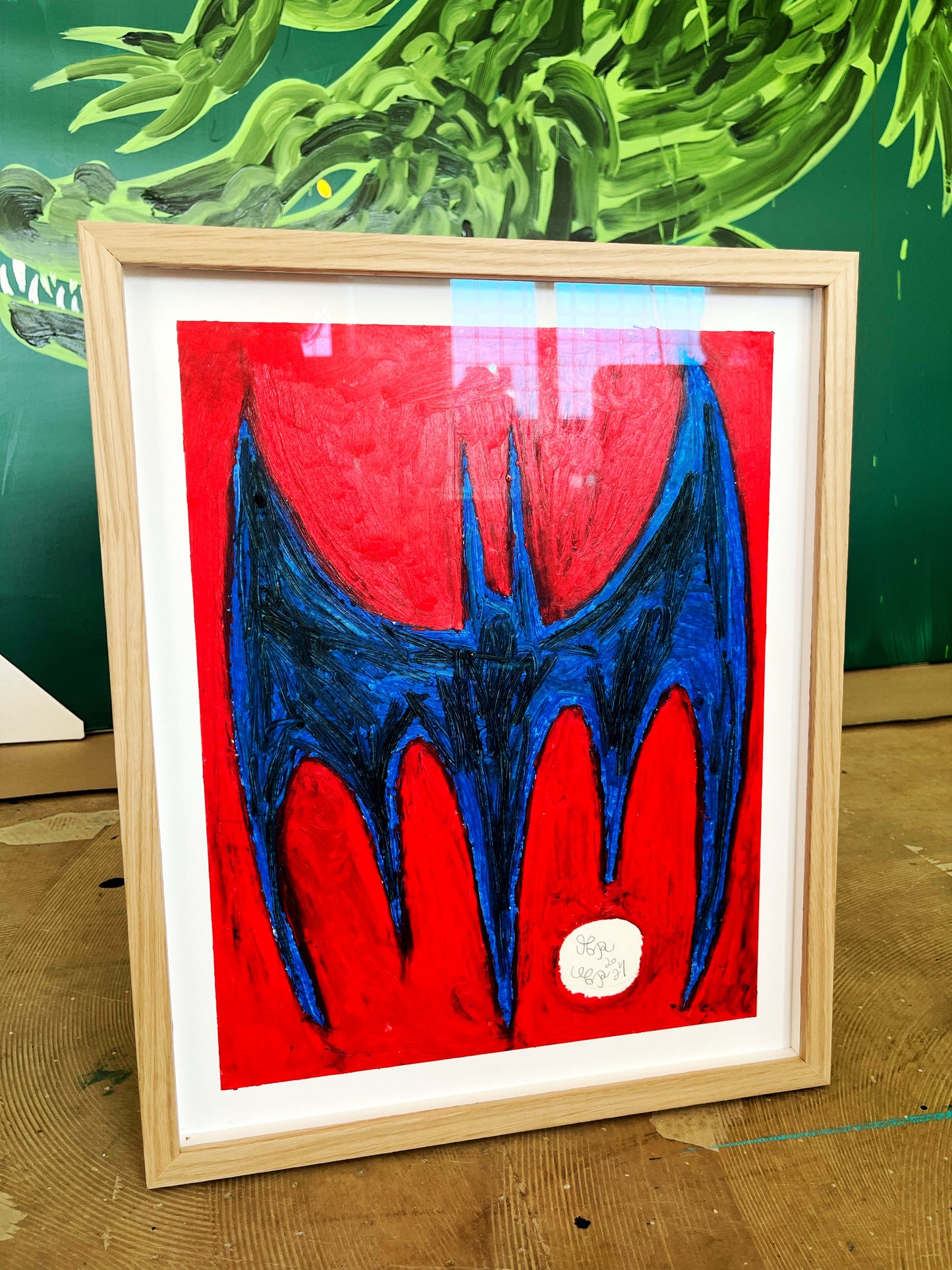 Flagermus, indrammet - 43x35 cm 🦇