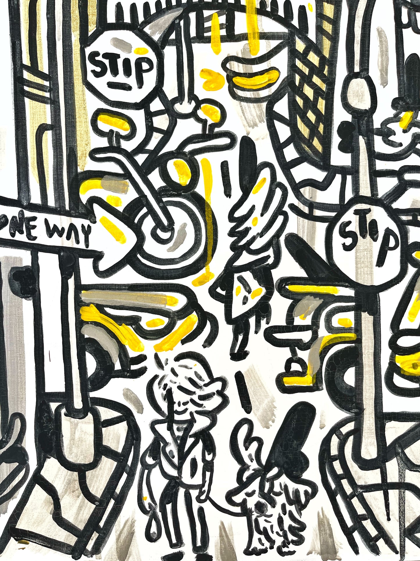 Tribeca dog walk - 73x53 cm