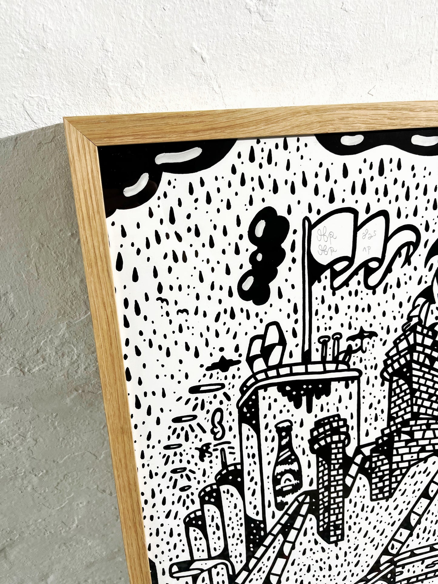 Indrammet Sydhavnen - 100x70 cm ☔️