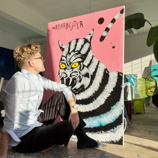 Natarbejder - 140x100 cm