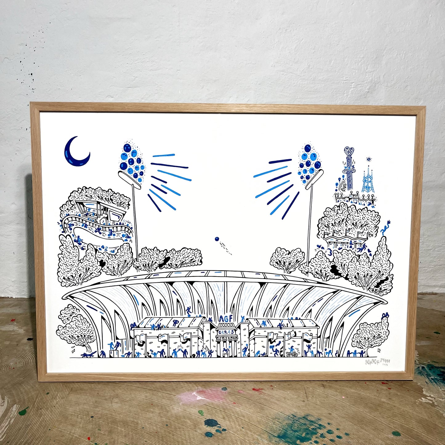 Allerede en bestseller - Over 170 stk. solgt! Aarhus Stadion - 50x70 cm ⚽️