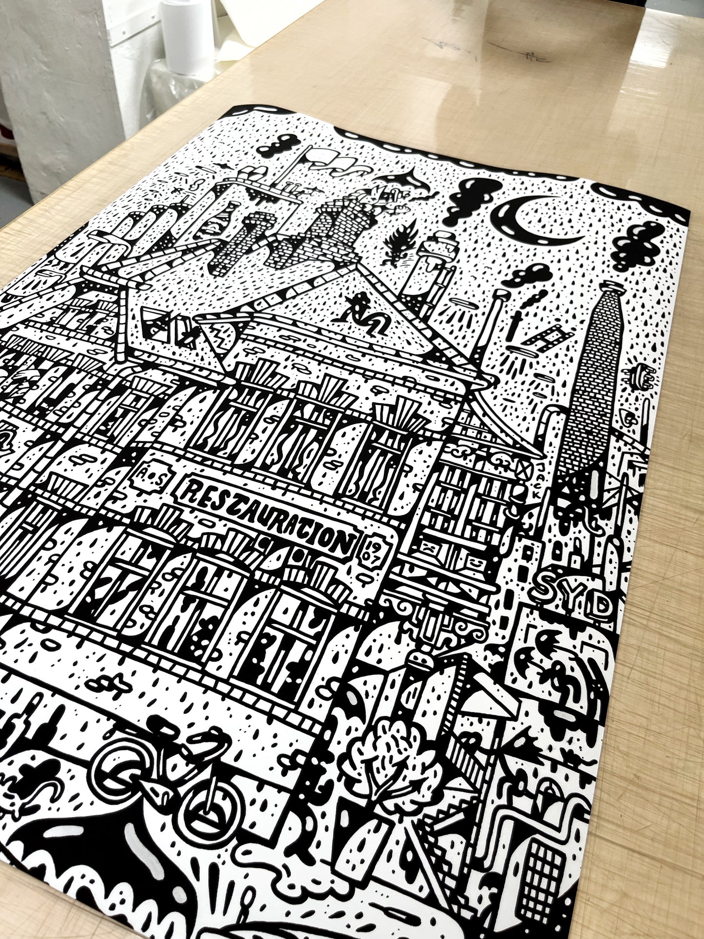 Kun 29 stk. i alt - Sydhavnen - 100x70 cm ☔️