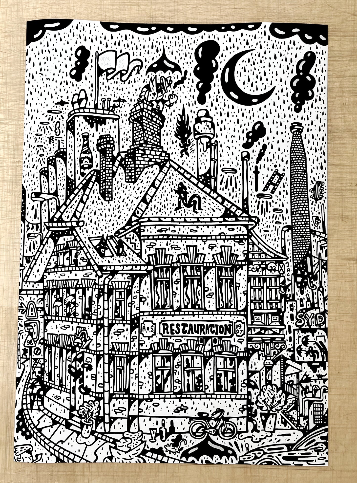 Kun 29 stk. i alt - Sydhavnen - 100x70 cm ☔️