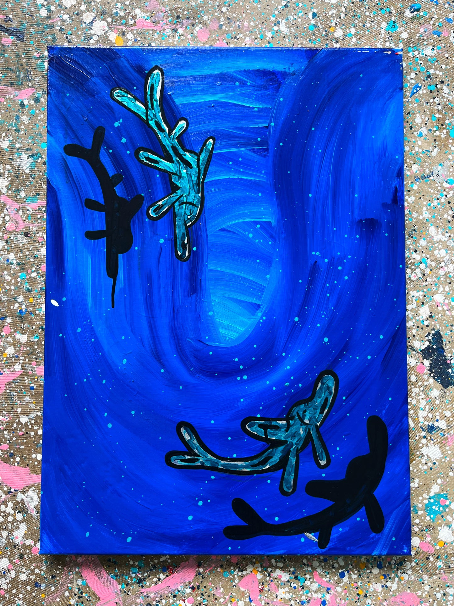 På dybt vand - 70x50 cm