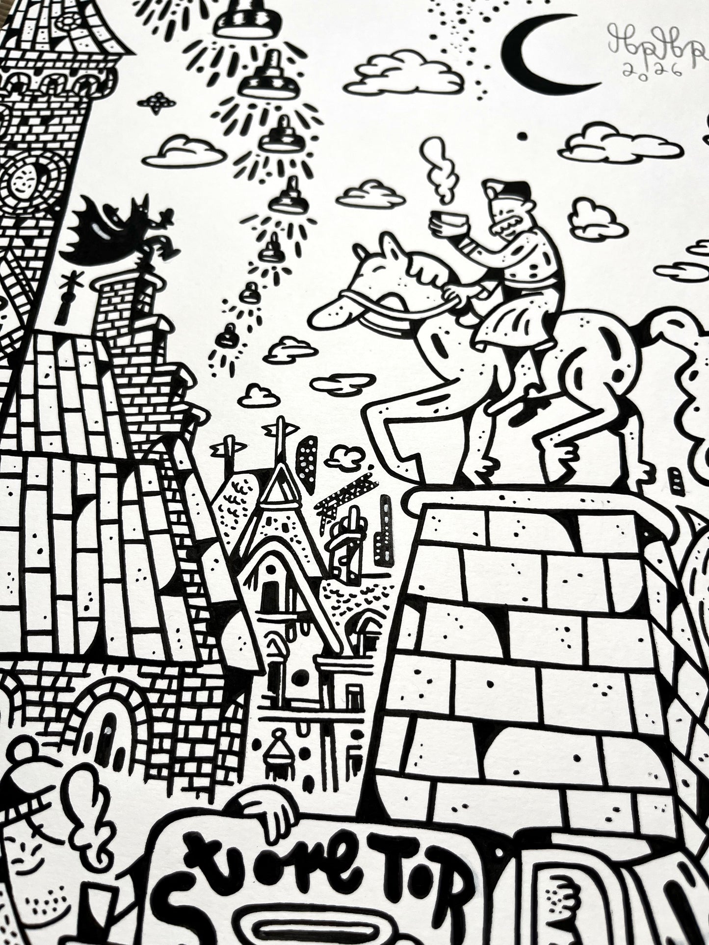 Store Torv original - A3 størrelse