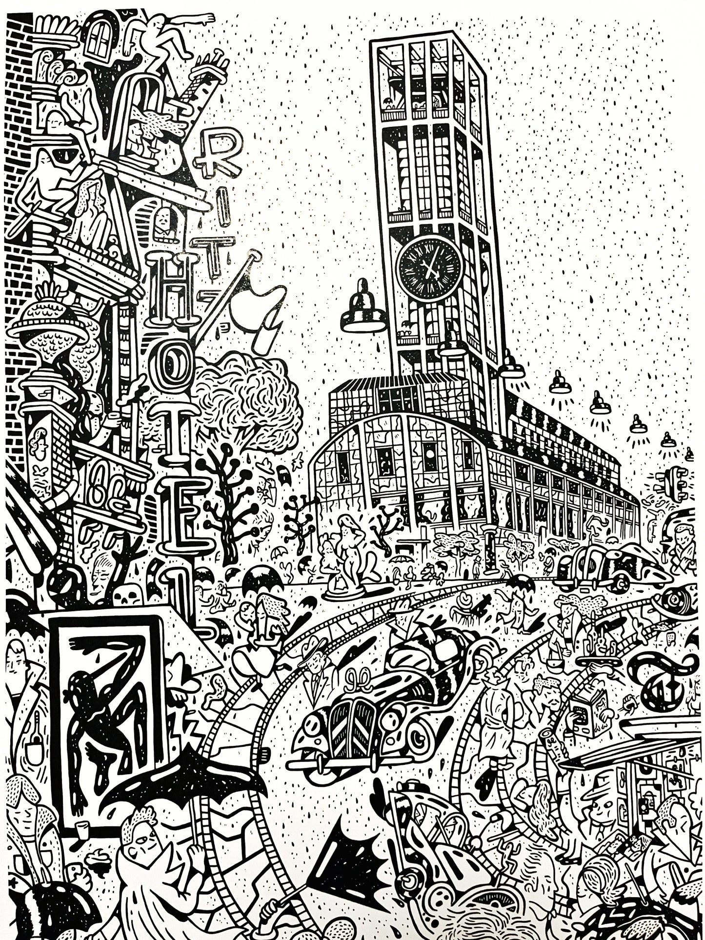 Stor efterspørgsel på den her: Aarhus Noir AP - A3 størrelse ☂️