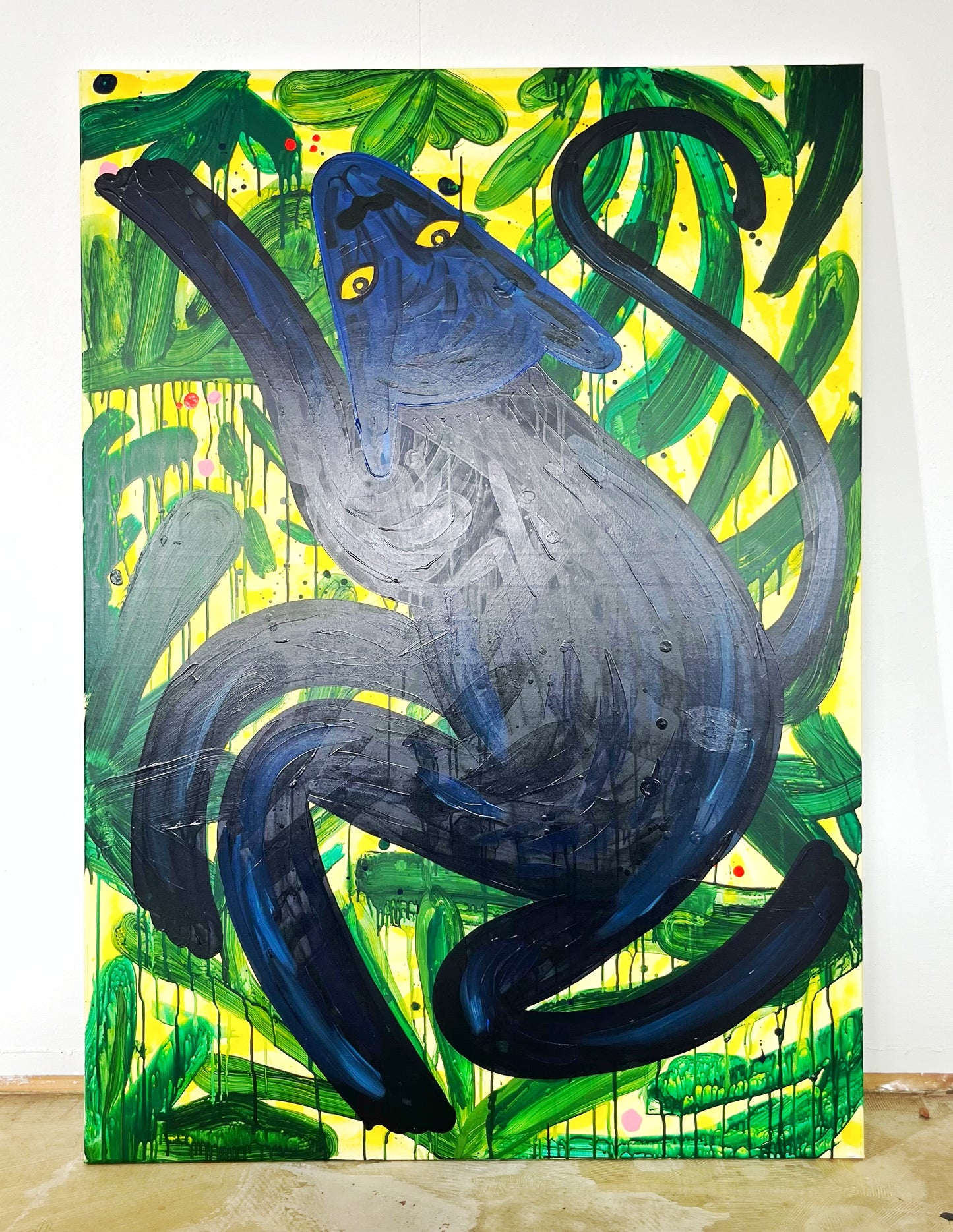 Sort panter - 140x100 cm