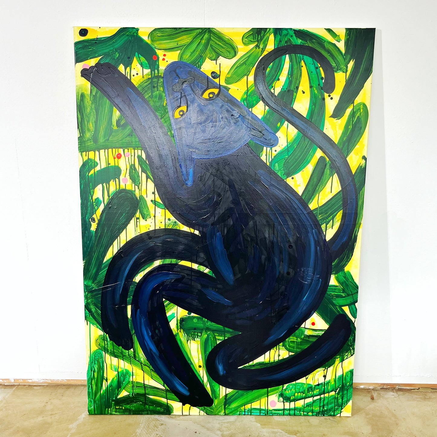 Sort panter - 140x100 cm