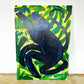 Sort panter - 140x100 cm