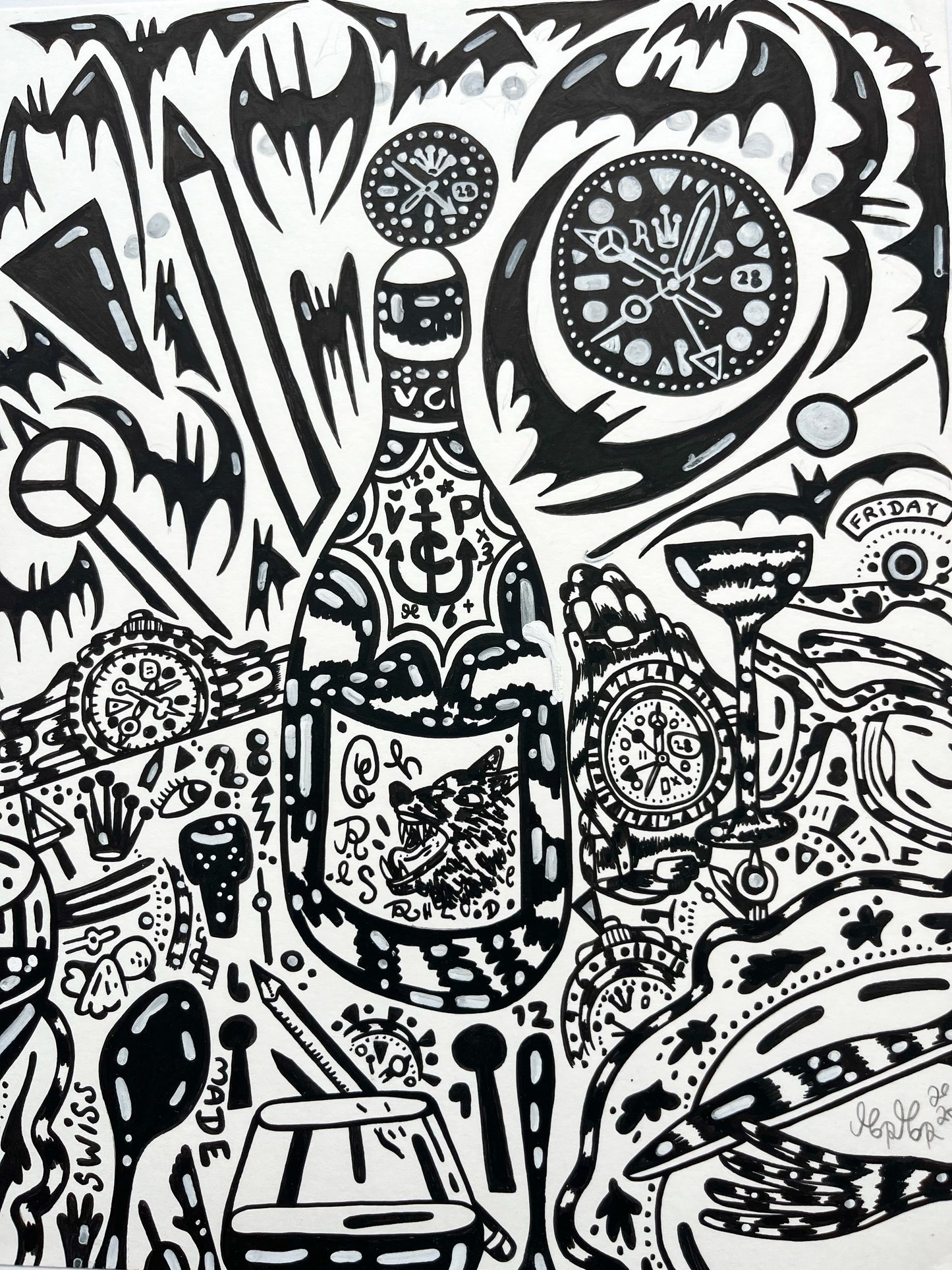 Champagnebaren - 42x35 cm