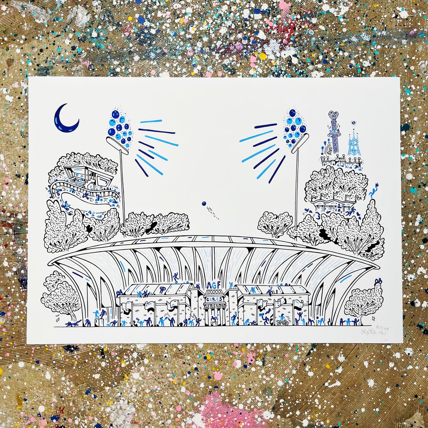 Få tilbage! AP udgave af Aarhus Stadion - 50x70 cm