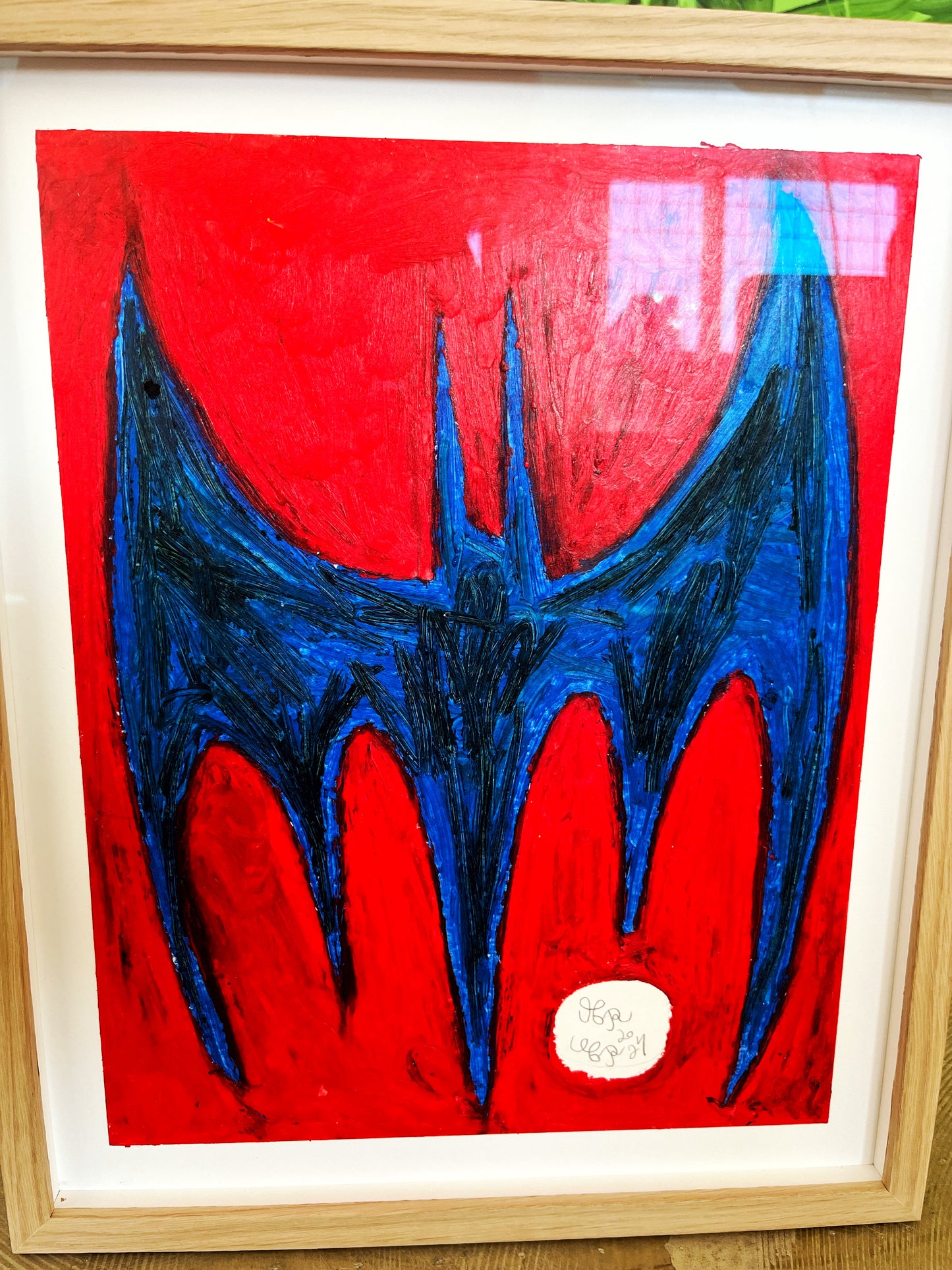 Flagermus, indrammet - 43x35 cm 🦇