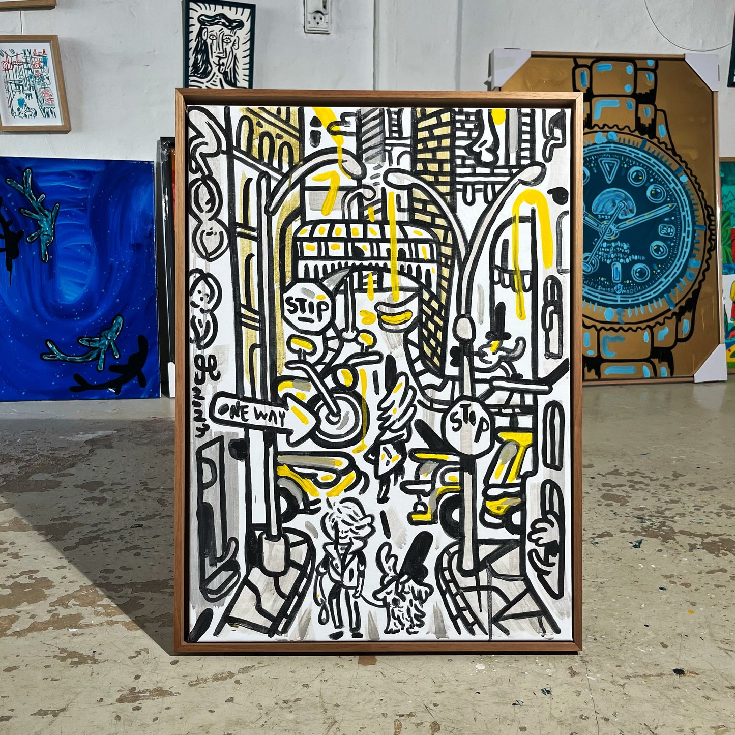Tribeca dog walk - 73x53 cm