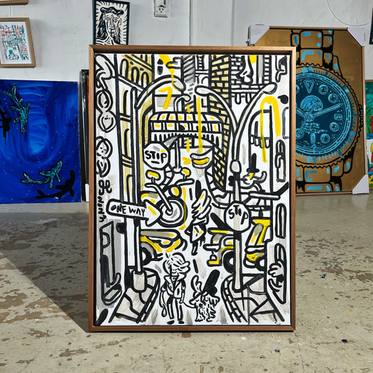 Tribeca dog walk - 73x53 cm
