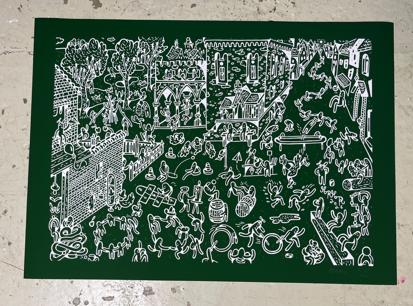 Lavet i et lille oplæg - Legekortet - 50x70 cm