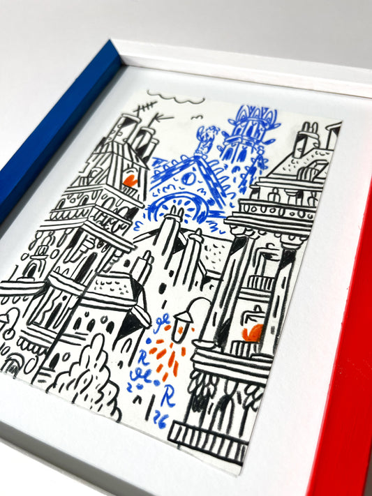 Notre Dame ved Seinen Paris, 25x19,5 cm