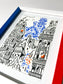 Notre Dame ved Seinen Paris, 25x19,5 cm