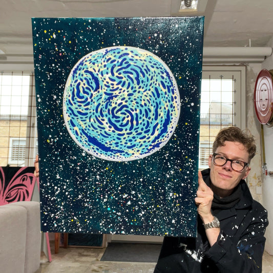 Vintermåne - 80x60 cm 🌝