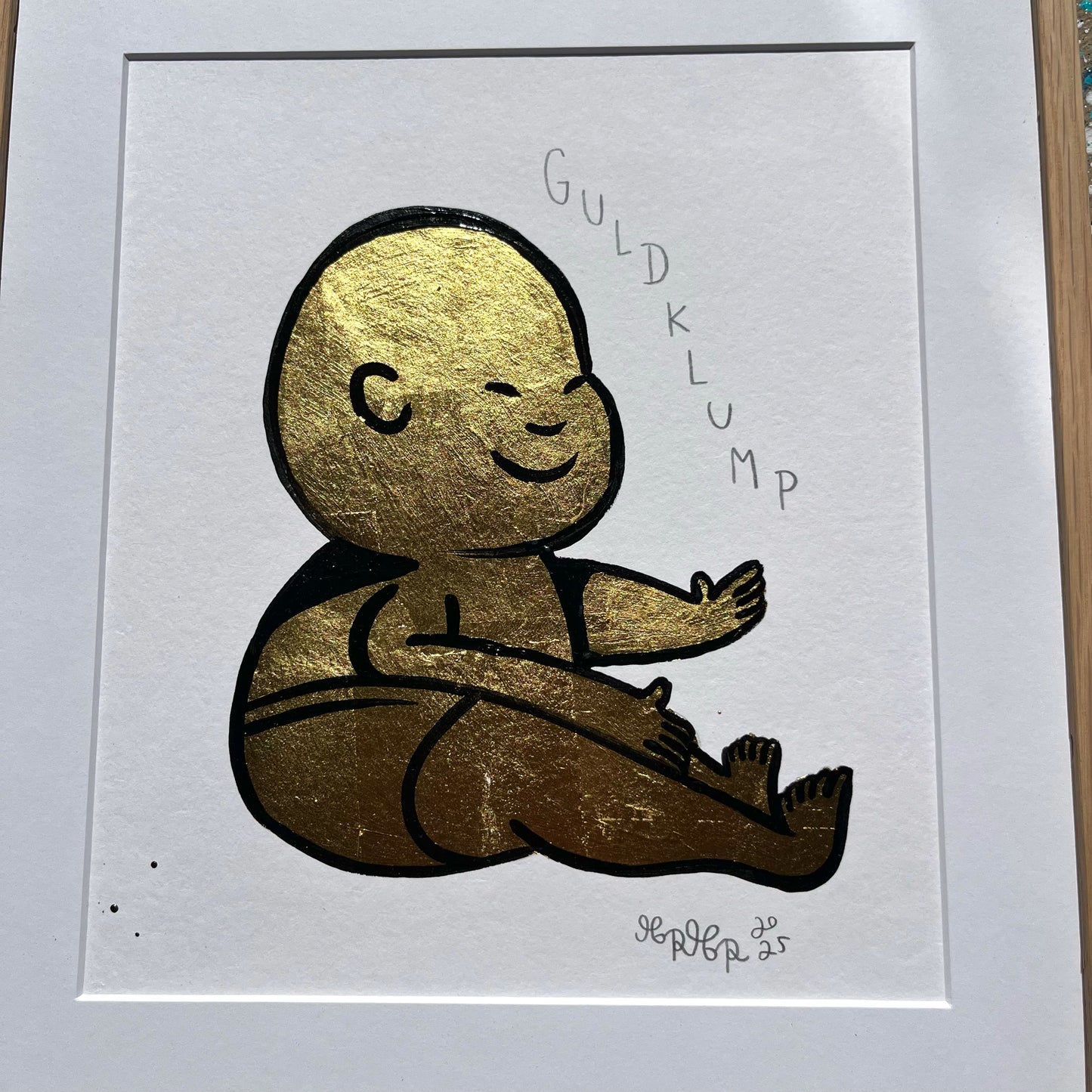 Guldklump - 39x34 cm