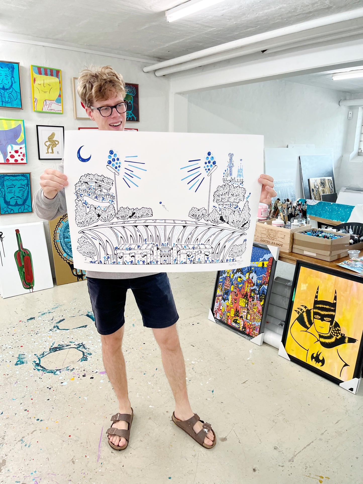 Allerede en bestseller - Over 170 stk. solgt! Aarhus Stadion - 50x70 cm ⚽️