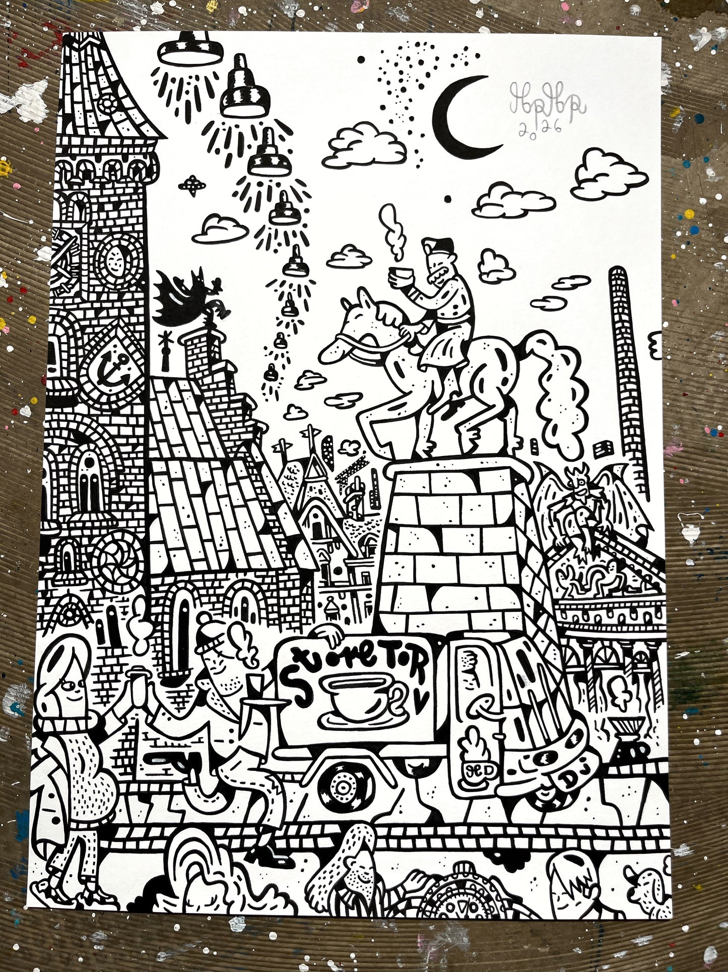 Store Torv original - A3 størrelse