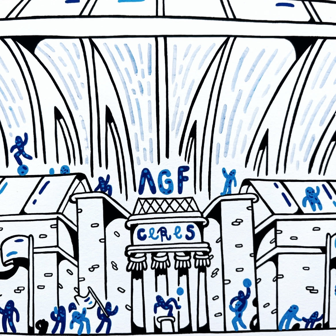 Allerede en bestseller - Over 170 stk. solgt! Aarhus Stadion - 50x70 cm ⚽️