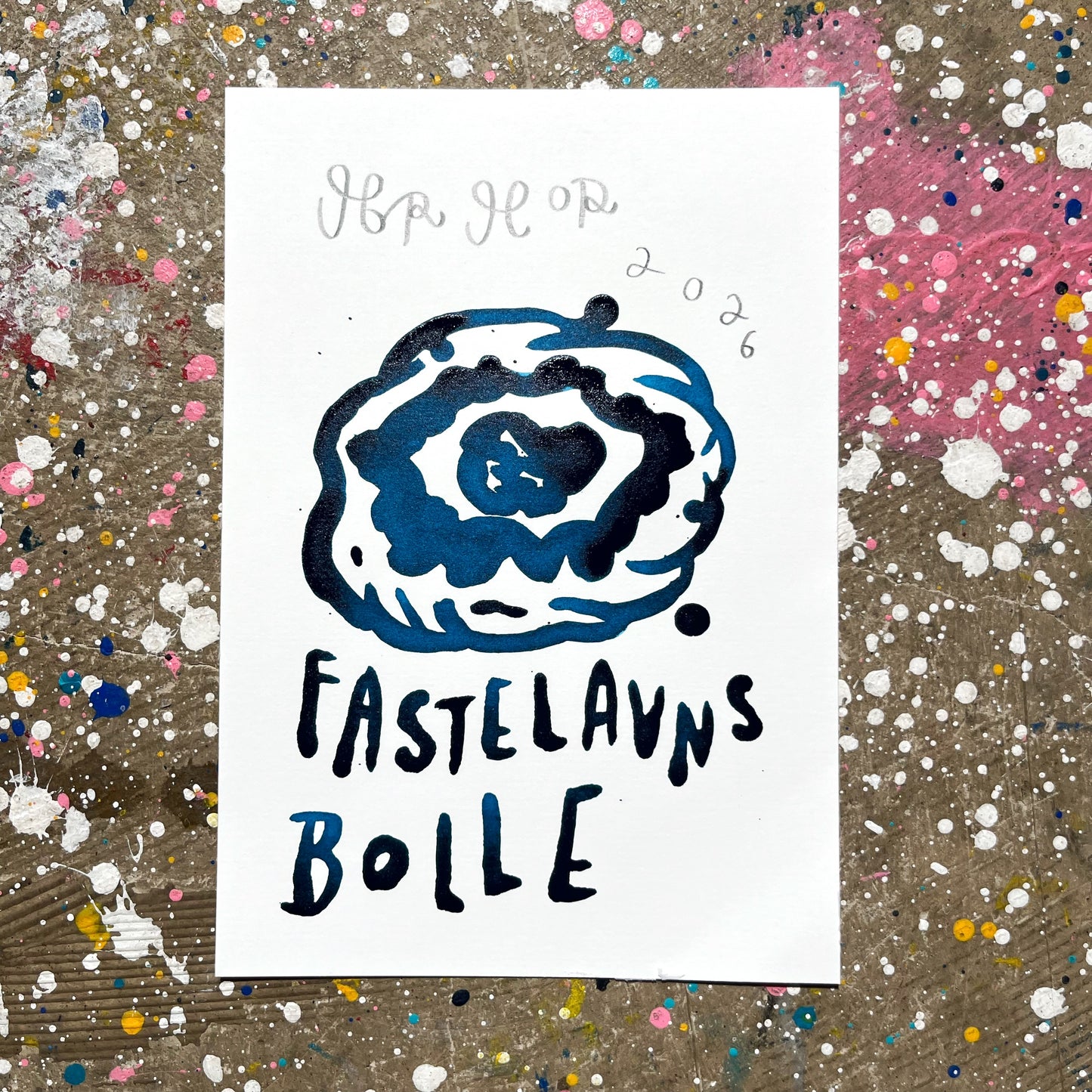 Fastelavnsbolle - 18x12,5 cm