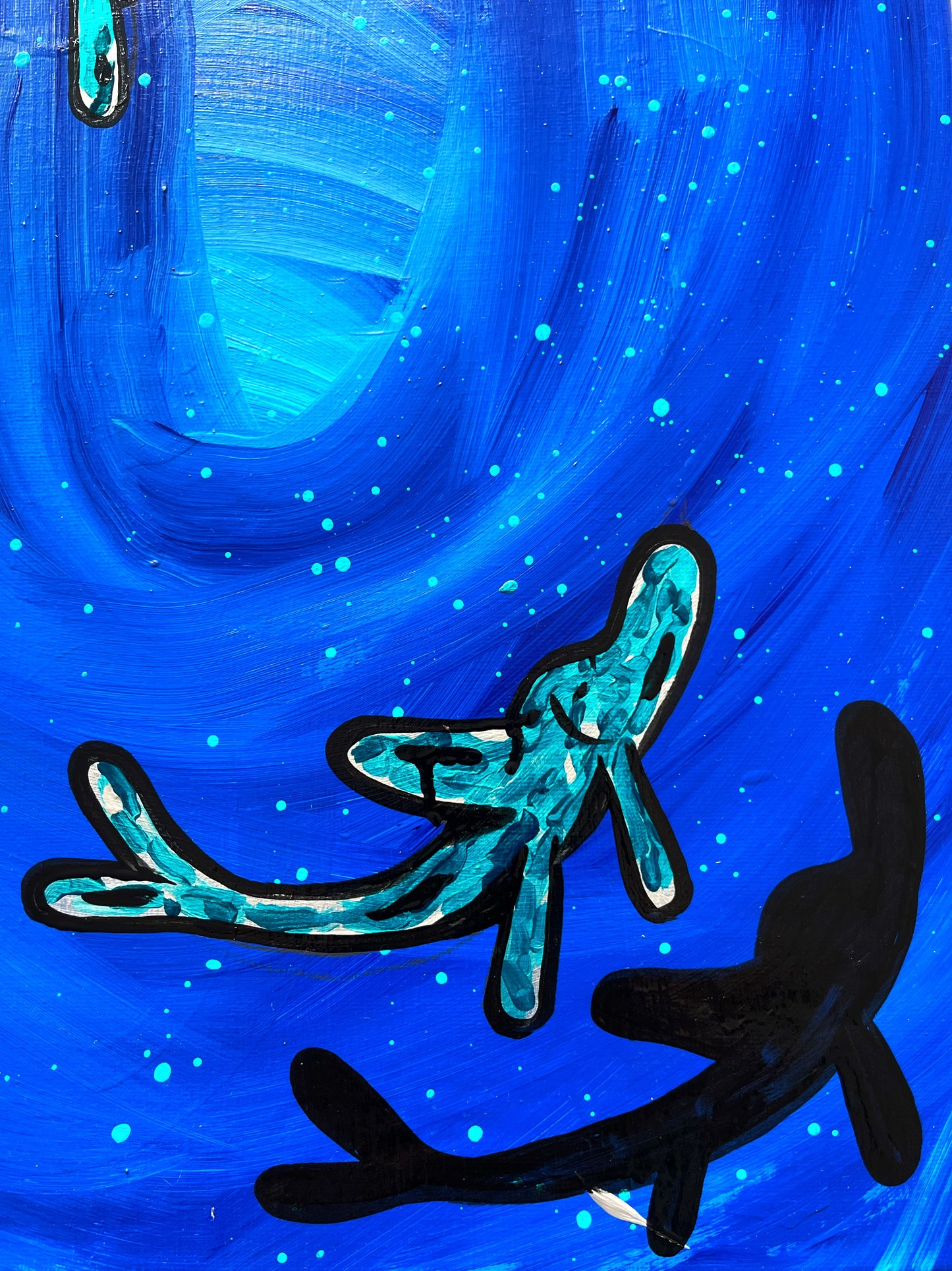 På dybt vand - 70x50 cm