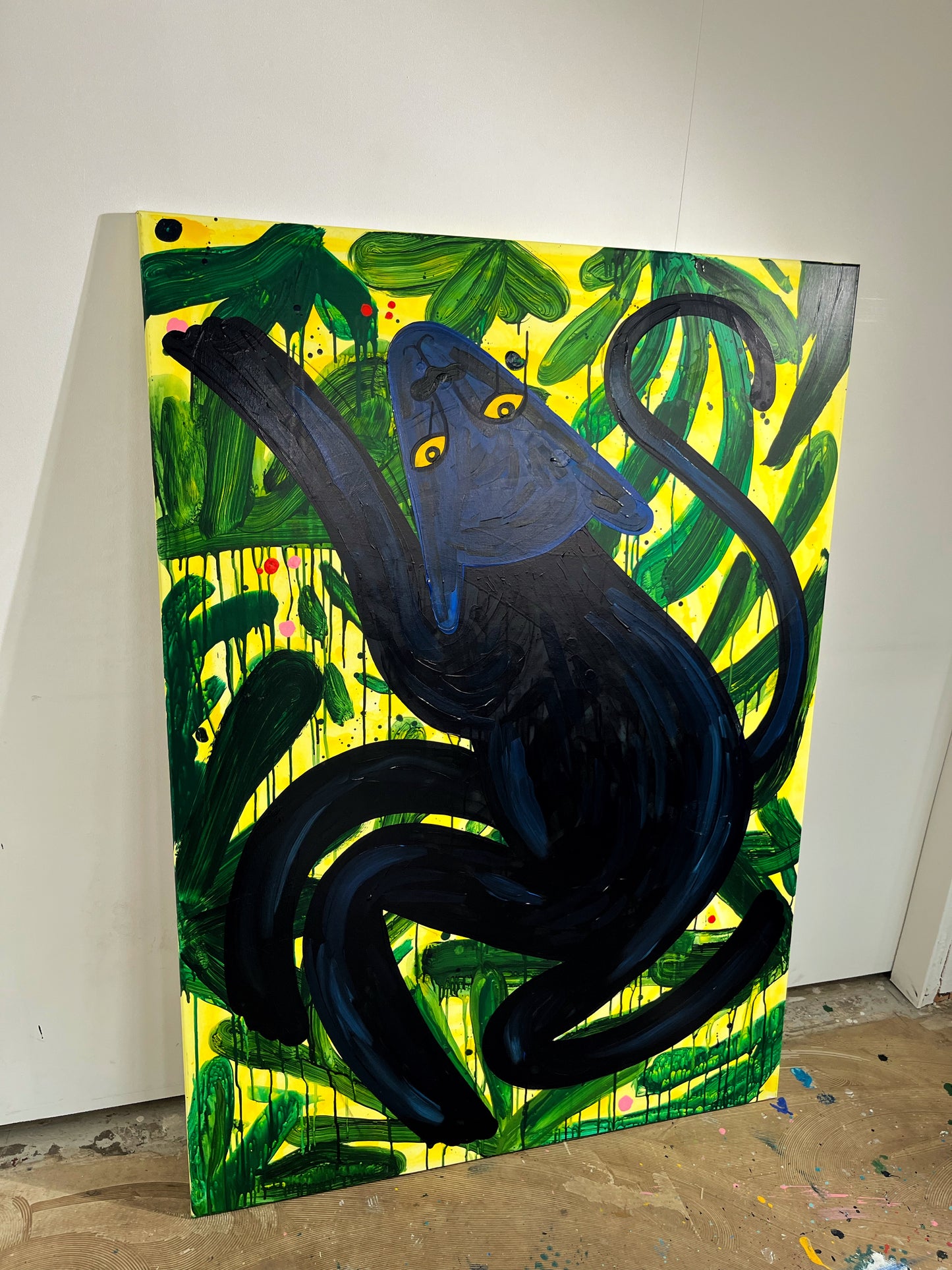 Sort panter - 140x100 cm