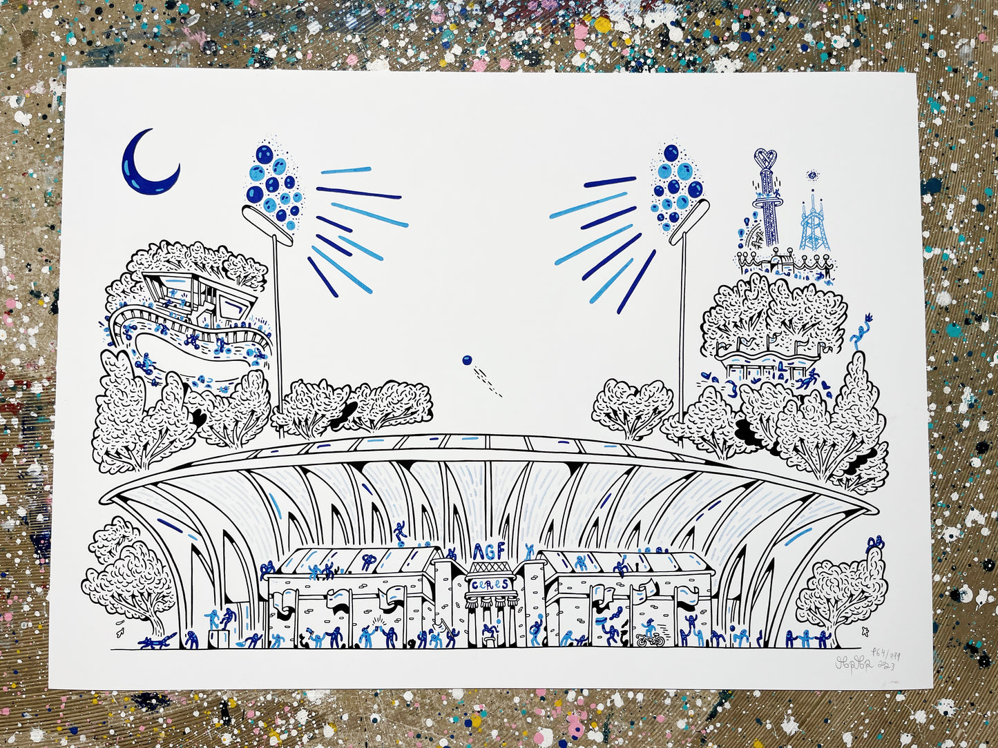 Få tilbage! AP udgave af Aarhus Stadion - 50x70 cm