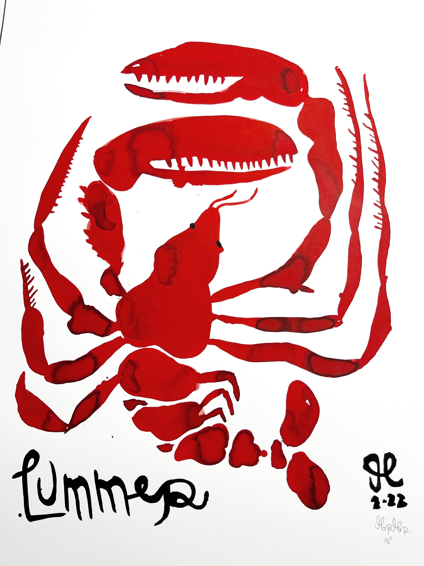 Sendt ud i hele Danmark 🇩🇰 Lummer AP - 70x50 cm 🦞