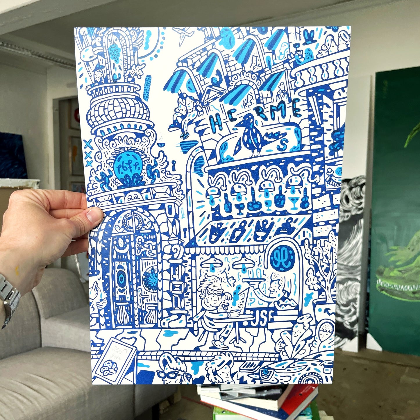 Jørgen Leth læser avisen - A3 størrelse 🗞️